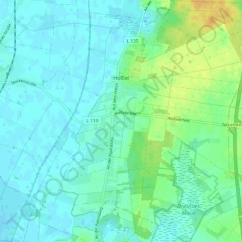 Holßel topographic map, elevation, terrain