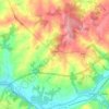 Étagnac topographic map, elevation, terrain