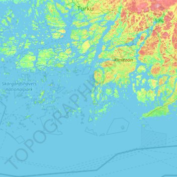 Pargas topographic map, elevation, terrain