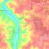 Abzac topographic map, elevation, terrain