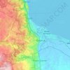 Gdansk topographic map, elevation, terrain