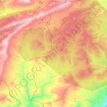 M'Sara topographic map, elevation, terrain