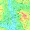 Worcester, England topographic map, elevation, terrain