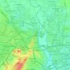 Central Delhi topographic map, elevation, terrain