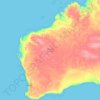 Western Australia topographic map, elevation, terrain