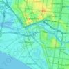 Melbourne topographic map, elevation, terrain