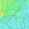 London Borough of Tower Hamlets topographic map, elevation, terrain