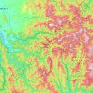 Mount Buller topographic map, elevation, terrain