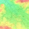 Wrocław topographic map, elevation, terrain