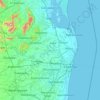 Thiruvallur topographic map, elevation, terrain