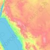 Tabuk Region topographic map, elevation, terrain