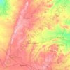 Mazowe topographic map, elevation, terrain