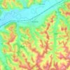 Pretai topographic map, elevation, terrain
