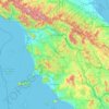 Toscana topographic map, elevation, terrain