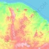 Ceará topographic map, elevation, terrain