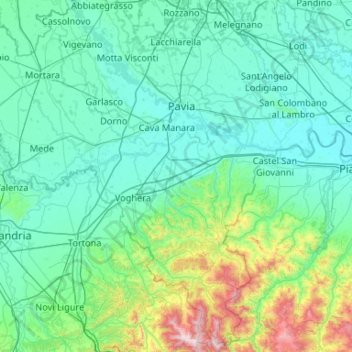 Pavie topographic map, elevation, terrain