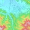 Botevgrad topographic map, elevation, terrain