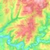 Écuras topographic map, elevation, terrain