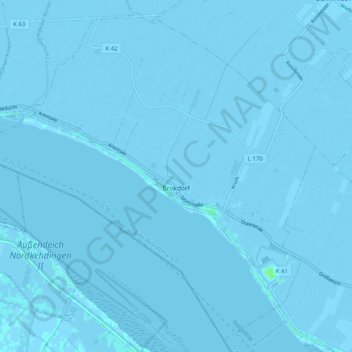 Brokdorf topographic map, elevation, terrain