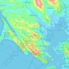 Marin County topographic map, elevation, terrain