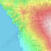 Santiago del Teide topographic map, elevation, terrain