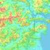 Waiwera River topographic map, elevation, terrain