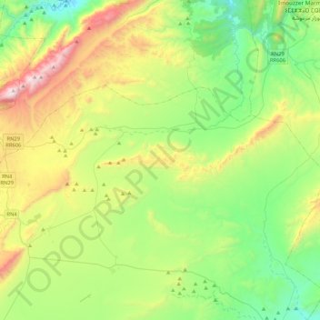 Serghina topographic map, elevation, terrain