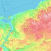 West Pomeranian Voivodeship topographic map, elevation, terrain