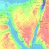 Sinai Peninsula topographic map, elevation, terrain