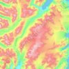 Sargent Icefield topographic map, elevation, terrain