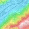 Saxon topographic map, elevation, terrain