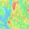 Järfälla kommun topographic map, elevation, terrain