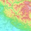 Pauri Garhwal topographic map, elevation, terrain