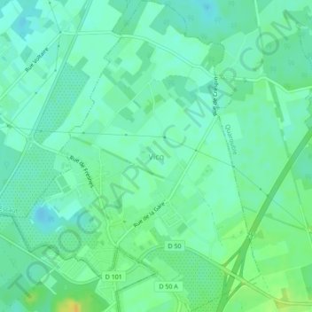 Vicq topographic map, elevation, terrain