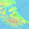 Isla Grande de Tierra del Fuego topographic map, elevation, terrain
