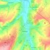 Bakhmut topographic map, elevation, terrain