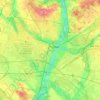 Poznań topographic map, elevation, terrain