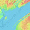 Baie de Fundy topographic map, elevation, terrain