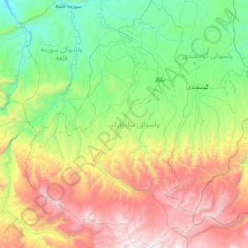 Sancharak topographic map, elevation, terrain