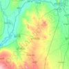 Myingyan District topographic map, elevation, terrain