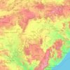 Chhattisgarh topographic map, elevation, terrain