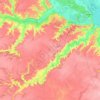 Obukhiv Urban Hromada topographic map, elevation, terrain