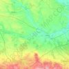 Łowicz County topographic map, elevation, terrain