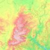 Anti-Taurus Mountains topographic map, elevation, terrain