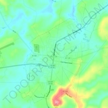 Marion topographic map, elevation, terrain