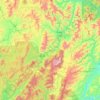 Xay District topographic map, elevation, terrain