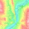 Seikphyu Township topographic map, elevation, terrain