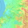 Provincia de Valdivia topographic map, elevation, terrain