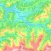 Llangréu/Langreo topographic map, elevation, terrain