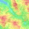Gliwice topographic map, elevation, terrain